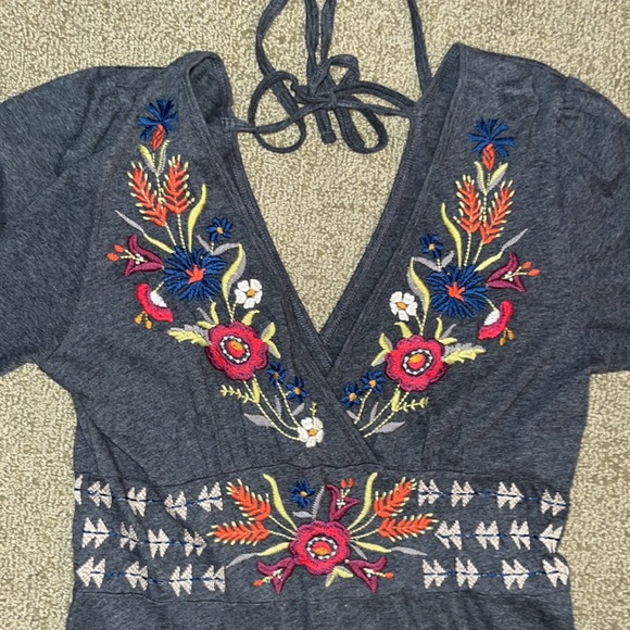 JWLA, Johnny was charcoal, gray cotton knee length dress EUC XS/S - Picture 4 of 11